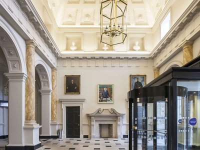A photograph of Leinster House lobby by Con Brogan